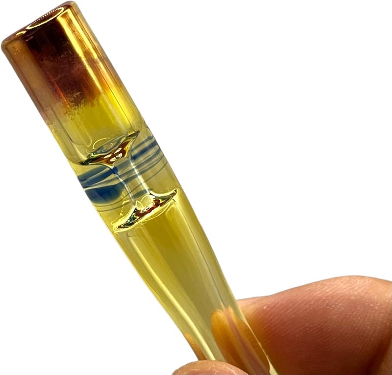 Spring.Rdus 2 PCS 3 Inch long Handmade Golden Borosilicate Glass Tube 11mm 0.4IN OD, 9mm 0.35 ID Glass Blowing Stem Steam Tube - Image 3
